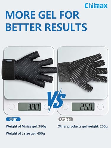 Chilmax Medium Hand Ice Pack Gloves for Arthritis Relief - Reusable Cold & Hot Therapy