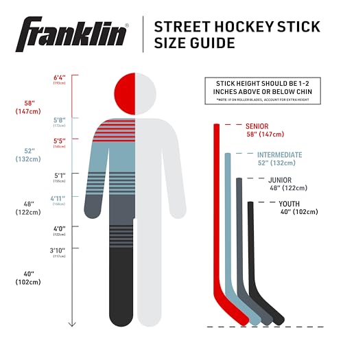 NHL Power 1040 Street Hockey Stick - Youth, Junior, Senior - 40" to 56"