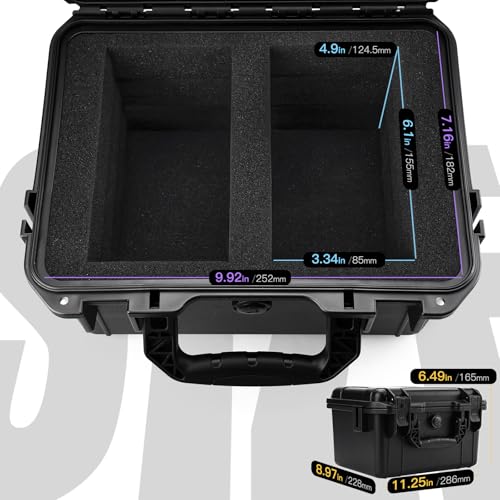 Graded Card Storage Box with Foam Dividers - Waterproof Case for Sports Cards