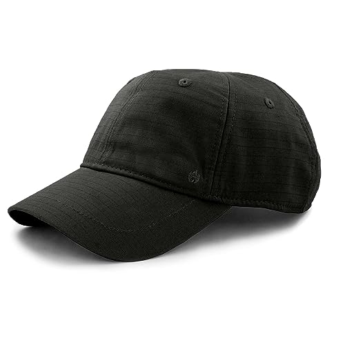 Wazoo Cache Cap™ Black & Brown Hidden-Pocket Outdoor Hat - EDC & Travel
