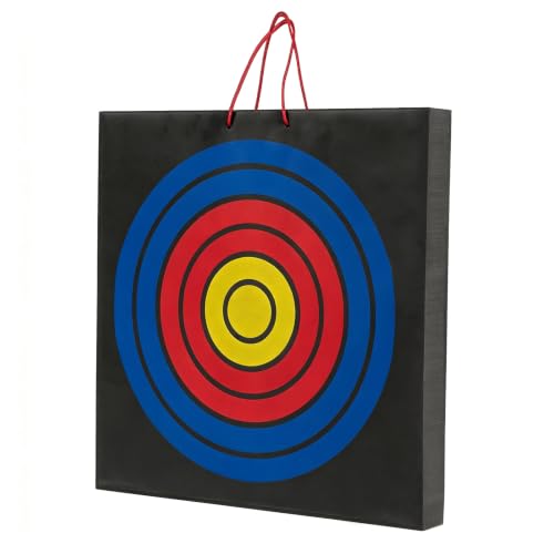 TOPARCHERY 50x50x5cm High Density Foam Archery Target with Rope Handle - New Vision-1 Layer