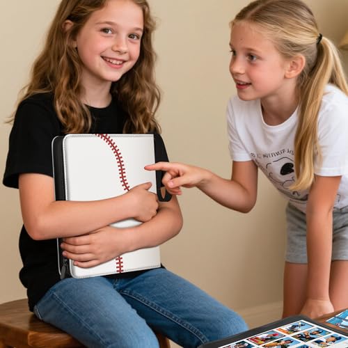 Kitoyz Baseball Card Sleeves Binder Set - 900 Pockets, Card Protectors, Removable Pages for Trading & Sport Cards