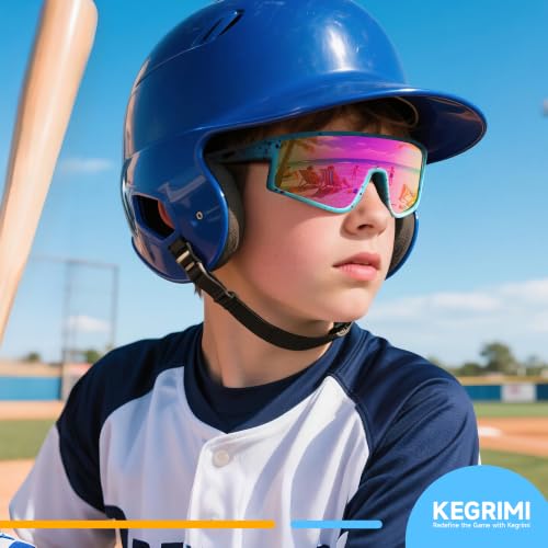 Kids Polarized Sunglasses with UV Protection - Black+Red/Black+Grey/Blue+Green