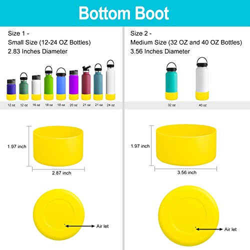 Hydro Flask 32 oz & 40 oz Water Bottle Silicone Bottom Boot Cover Sunflower Style