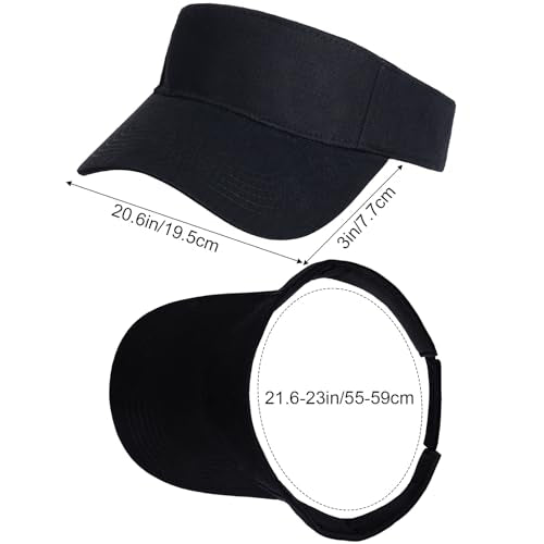 Sport Sun Visor Hat for Men & Women - One Size, Black