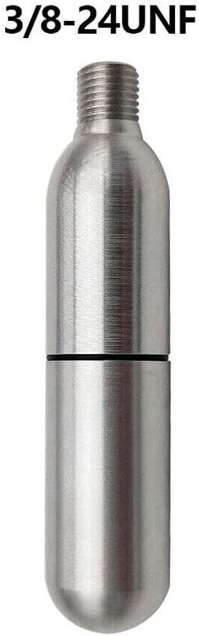 Skiennix 12g Refillable CO2 Cartridge - Paintball PCP with 8mm Male Quick Disconnect Plug