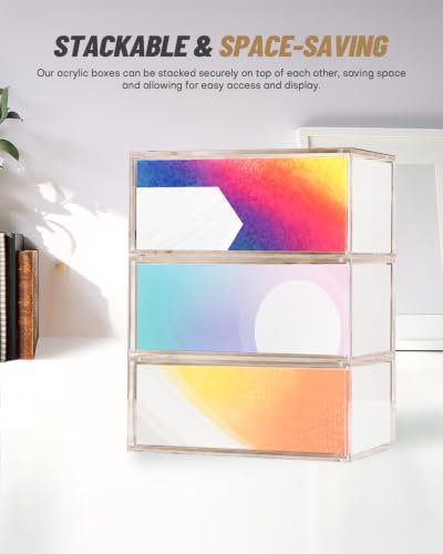 SOWANO 1 Pcs Clear Acrylic Display Box with Magnetic Lid for SPC Collection