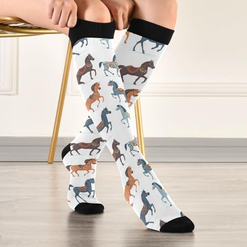 Compression Socks for Men and Women - Knee High Athletic Stockings - Multi 03