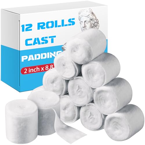 Nuanchu 12 Rolls Medical Cotton Cast Padding Plaster Cloth(2 Inch X