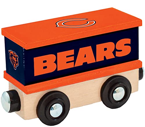 Chicago Bears NFL Real Wood Toy Train Boxcar - 6.5" x 5.5" x 2"