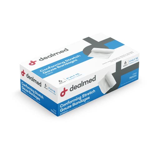 Sterile Stretch Gauze Bandages - Latex Free, 6 Rolls