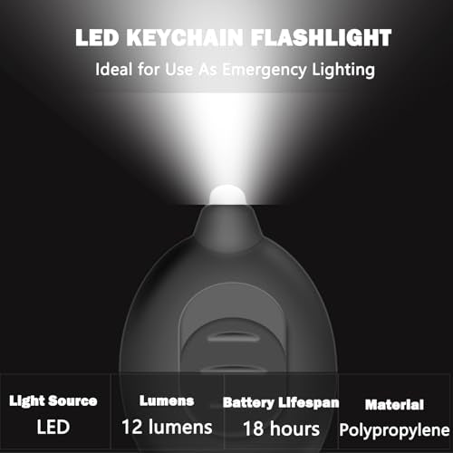 Mini LED Keychain Flashlight - Ultra Bright Portable Light - 8 Pack Multicolor