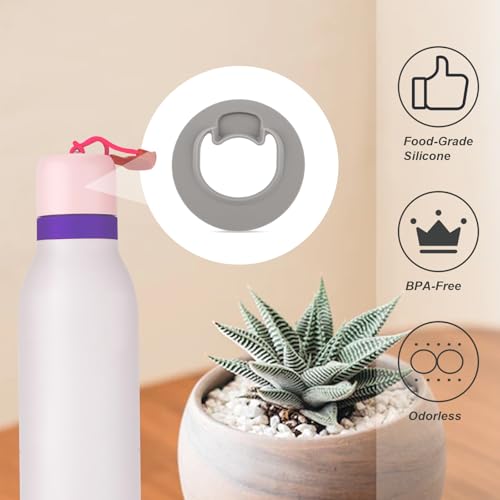 Silicone Replacement Stoppers for 18oz 24oz Water Bottles - Gray, 4 Pack