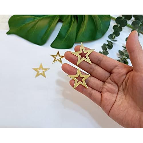 Set of 30 Gold DIY Acrylic Stars Mirror Stickers,Adhesive Acrylic Mirror Sticker for Home &Party Decoration,DIY projects (Star-Gold)