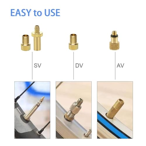 20 Pcs Inflator Needles and Valve Adapters Kit - Silver, Black, Gold