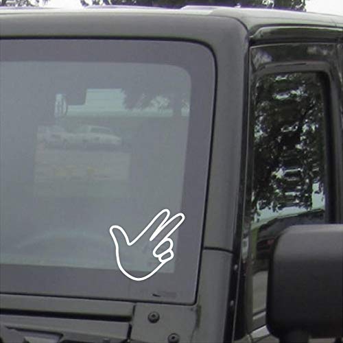 Wrangler Wave Decal Sticker - 4" x 4" Vinyl for Indoor & Outdoor Use