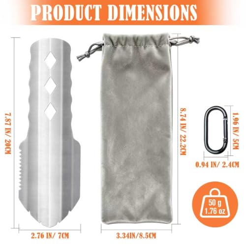 Ultralight Backpacking Trowel - Durable Aluminum Shovel & Potty Tool - Silver
