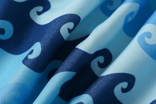 Boys Swim Trunks - Toddler Broad Swim Shorts UPF50+ - Wave A, 5-6 Years