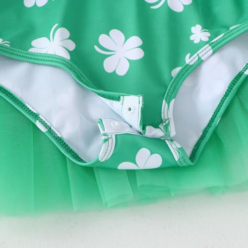Toddler Girls Tutu Dress - Tulle Ballet Leotard Outfit, 5-6 Years Green Clover