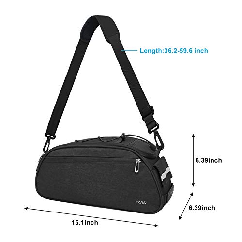 Waterproof Bike Rack Bag - 12L Trunk Pannier - Black