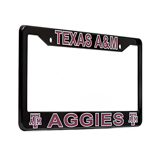 Texas A&M License Plate Frame Cover - Aggies Supporter Car Accessory
