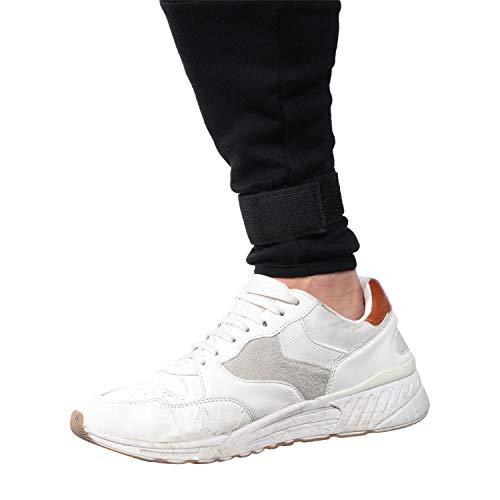 Elastic Cycling Pant Leg Bands - 6 Pcs Set, Black