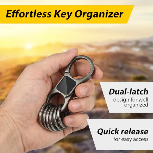 Quick Release Car Keychain for Men - Black Key Chain