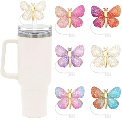 6PCS Cute Straw Toppers for Stanley Cup - Colorful-007