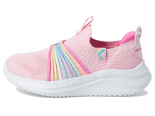Skechers Girls' Ultra Flex 3.0 Sweet Ties Sneakers - 11.5 Little Kid Pink/Multi