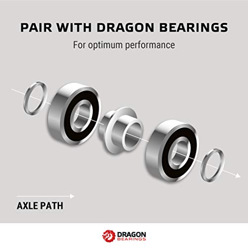 8mm Aluminum Inline Skate Bearing Spacers - 8 Pack Set