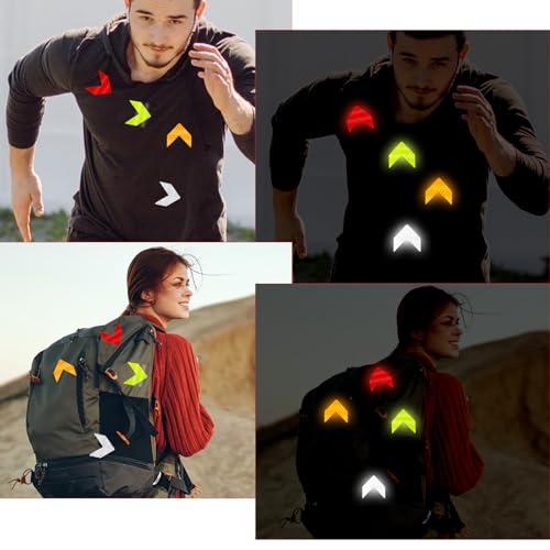 48-Piece Reflective Arrow Safety Stickers - Waterproof High-Visibility Decals