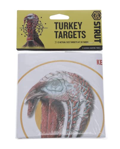 Turkey Hunting Practice Targets - 11x11 Inch Paper Shooting Targets - 12 Pack
