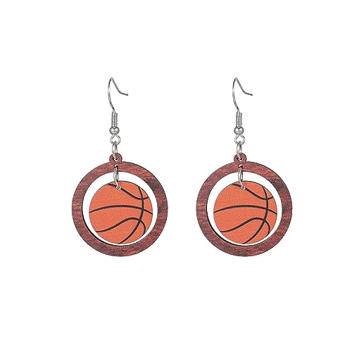 Basketball Dangle Earrings - Cute Sport Ball Jewelry for Women and Fans