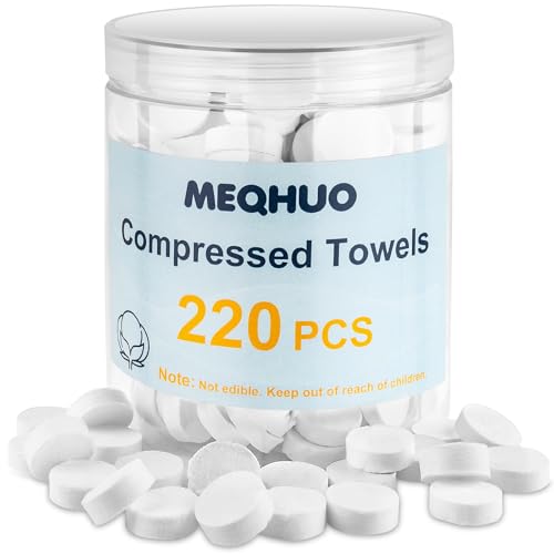 220 Pcs Compressed Towels - Portable Disposable Washcloths