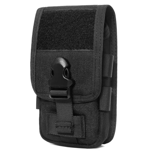 Tactical Phone Pouch Molle - EDC Utility Holster Bag - Black