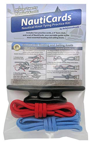 Nautical Knot Tying Kit for Boaters - Practice Cleat & Cord