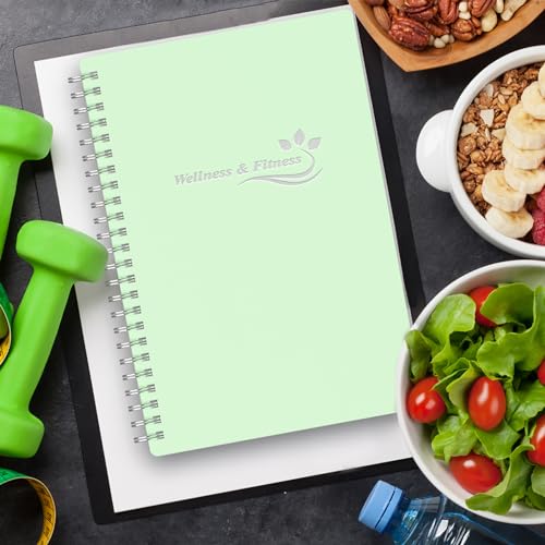 Wellness Planner & Fitness Log - A5 Daily Health Journal, Green