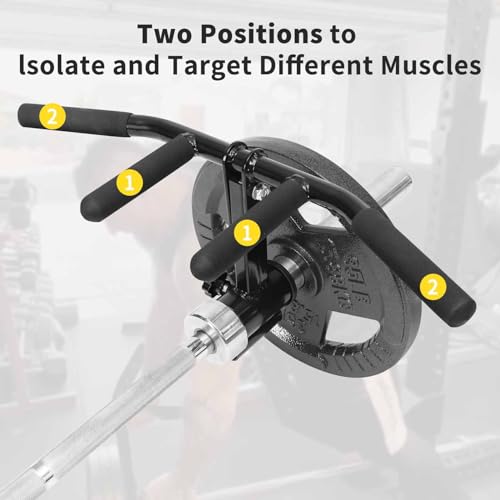 Landmine T Bar Row Handle for Olympic & Standard Barbells - Multi-Grip Workout Equipment