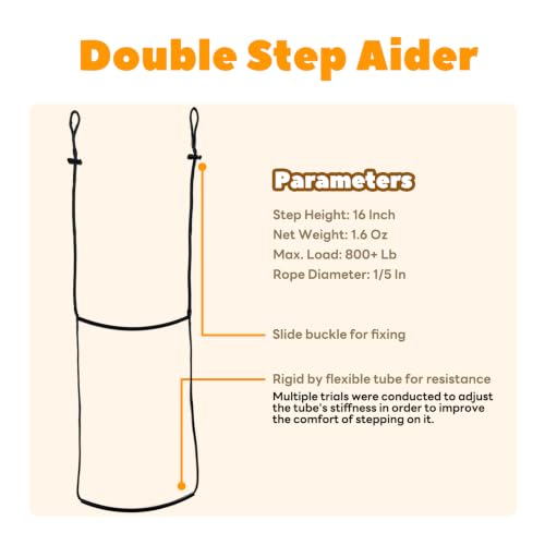 ZIVOXIA Double Step Daisy Chain Climbing Aider for Hunting Tree Stands