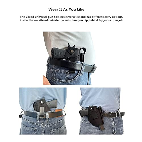 Universal Gun Holster with Mag Pouch for Right & Left Hand - Black