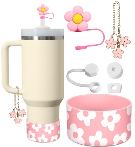 Silicone Cup Boot and Leak-Proof Lid Set for 30 & 40 oz Tumblers - Light Pink