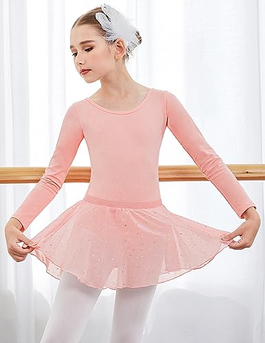 Girls Ballet Leotard and Skirt Outfit for Toddlers 6-7 Years Pink Zaclotre