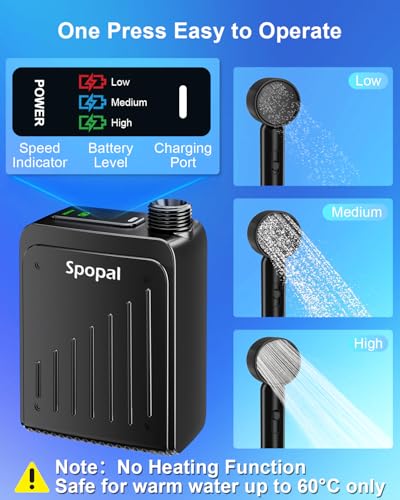 Portable Camping Shower Pump IPX8 Waterproof Handheld Water Pump