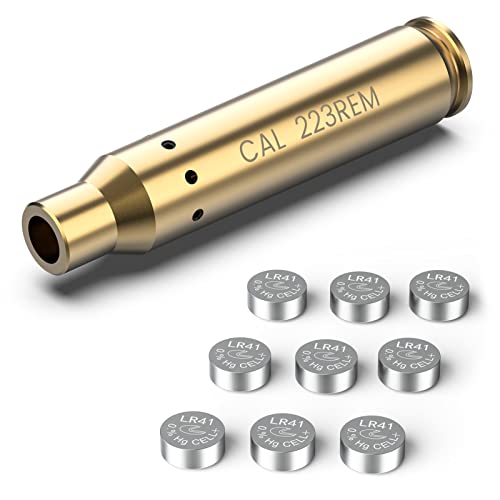 Feyachi Bore Sight Red Laser for 223 5.56mm / Brass Zeroing Laser Boresighter with 3 Sets