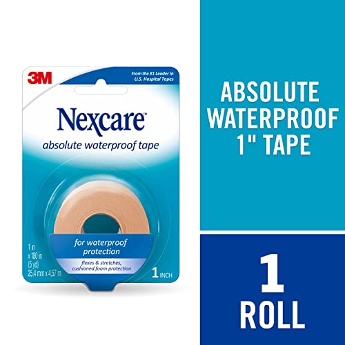 Waterproof Medical Tape, 1 Inch x 5 Yards, Flexible First Aid Tape