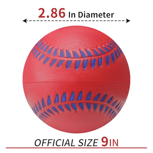 Soft Foam Baseballs - Safe Indoor/Outdoor Practice Balls, 3 Pack - Red, Blue, Green