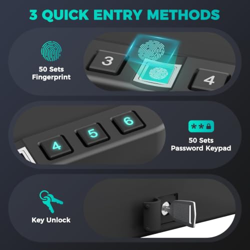 Biometric Gun Safe for Handgun - Quick Access Portable Safe BOX-3