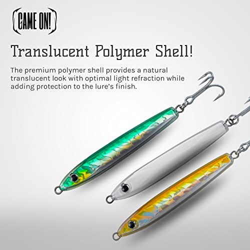 EXO Jigs - Shatter Resistant Saltwater Lure - 0.75 oz Electric Chicken