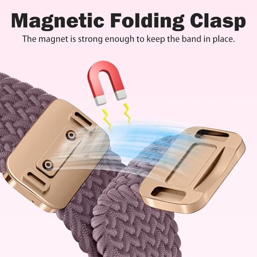 18mm Braided Nylon Watch Band for 41mm Smartwatches - Purple
