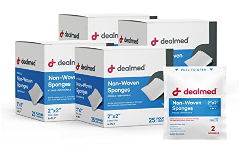 2" x 2" Sterile Gauze Pads - 4-Ply Wound Care (25 Count)